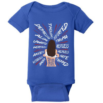 You Are Not Your Tal Illness Tal Health Awareness Funny Gift Baby Bodysuit