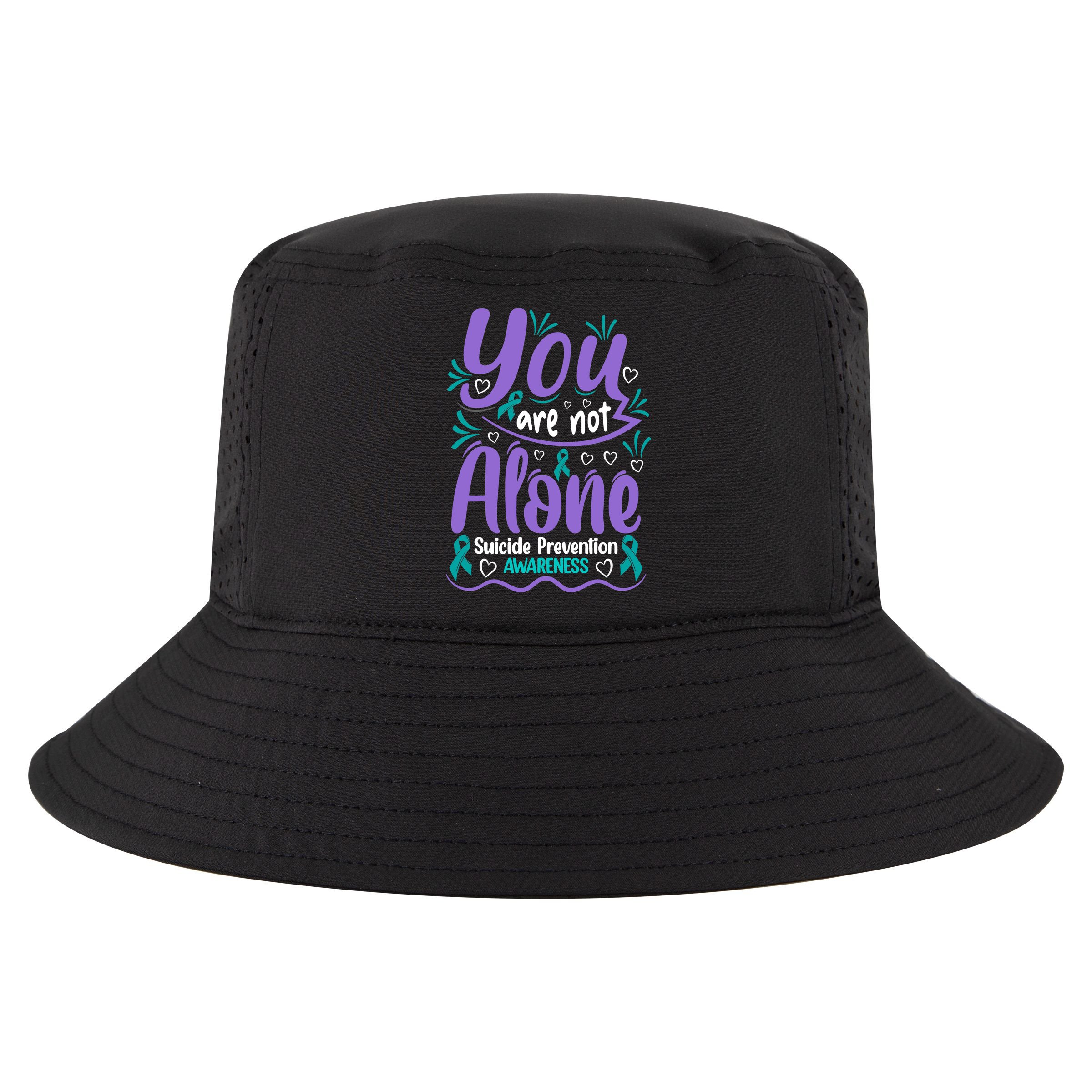 You Are Not Alone Suicide Prevention Awareness Cool Comfort Performance Bucket Hat