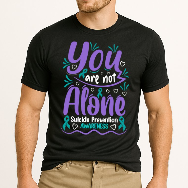 You Are Not Alone Suicide Prevention Awareness Performance Shirt