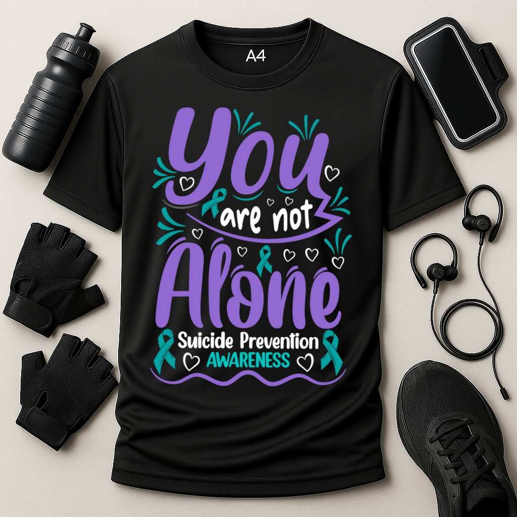 You Are Not Alone Suicide Prevention Awareness Performance Shirt