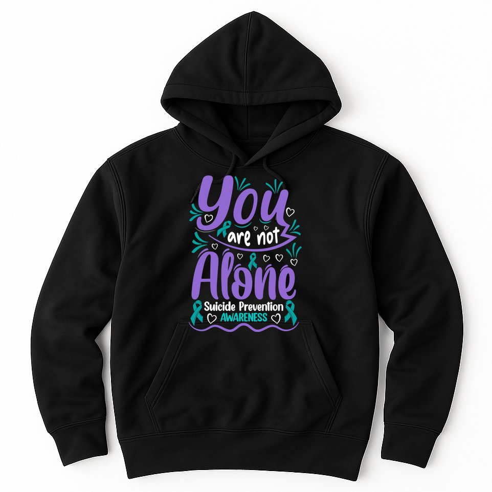 You Are Not Alone Suicide Prevention Awareness Hoodie