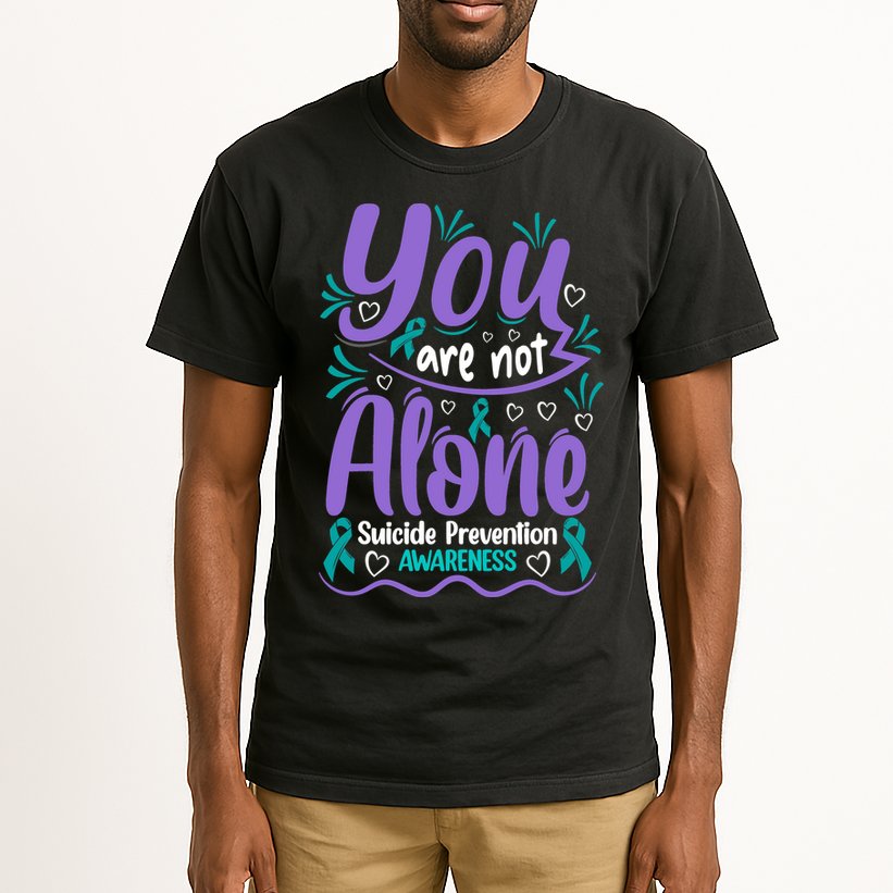 You Are Not Alone Suicide Prevention Awareness Tall T-Shirt