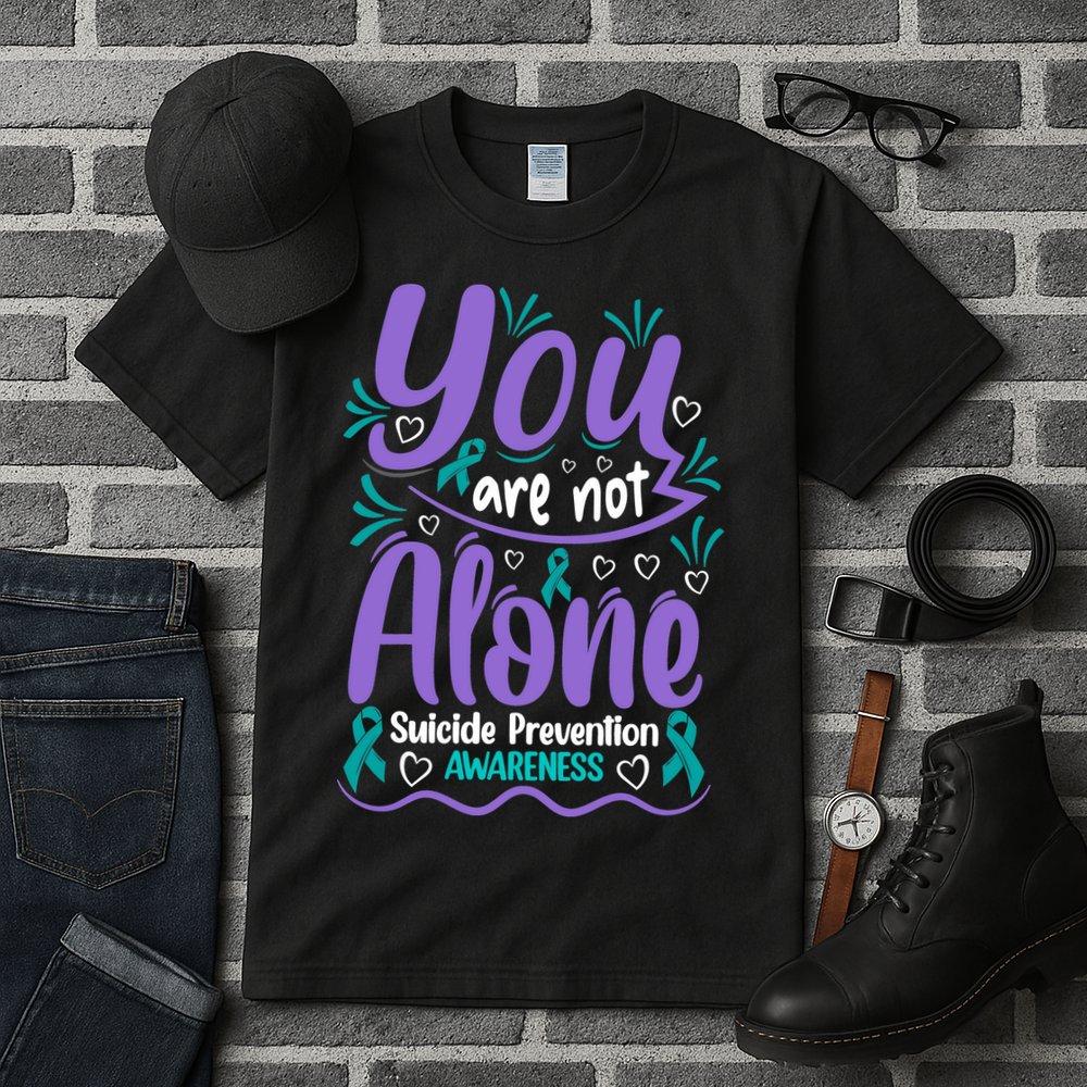 You Are Not Alone Suicide Prevention Awareness Tall T-Shirt