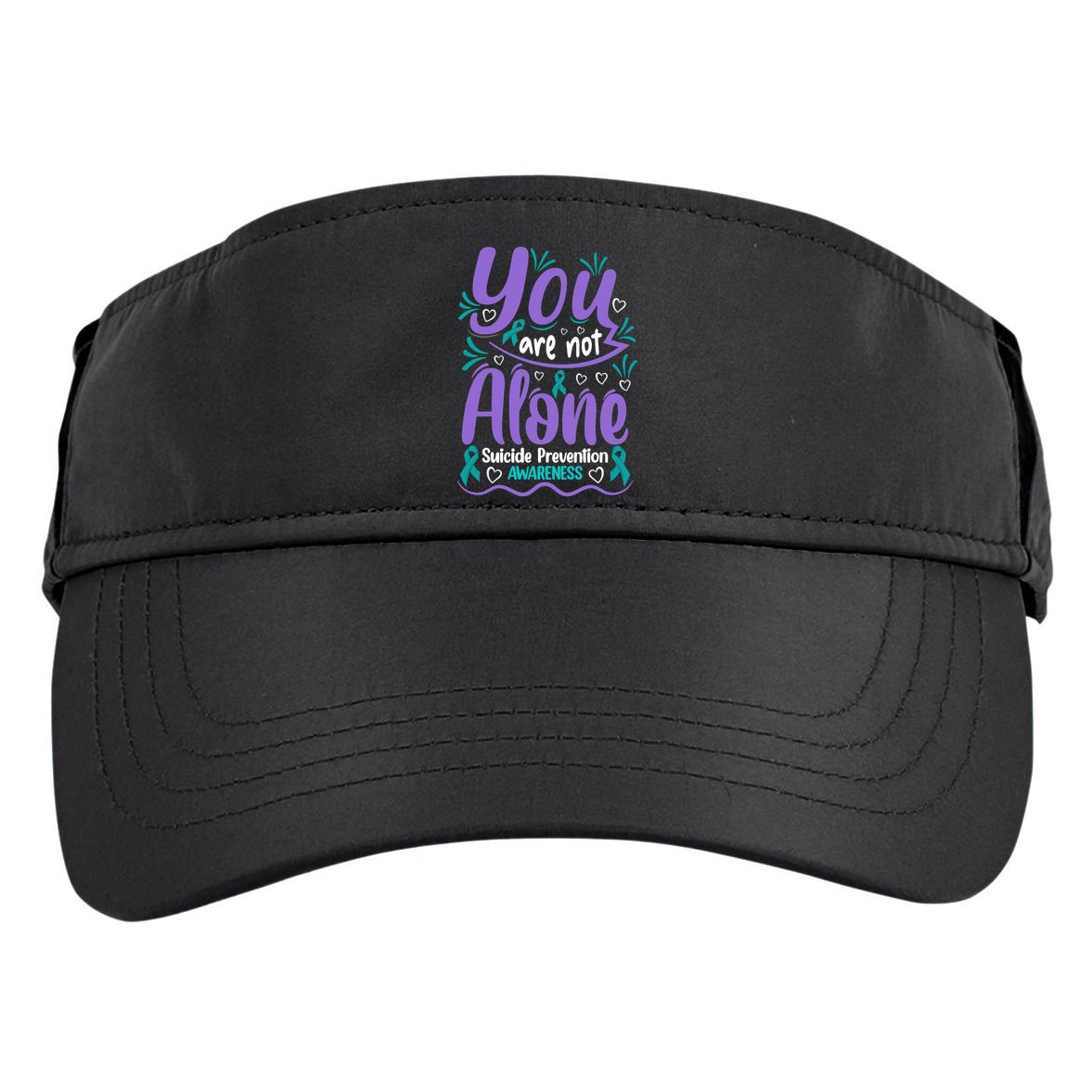 You Are Not Alone Suicide Prevention Awareness Adult Drive Performance Visor