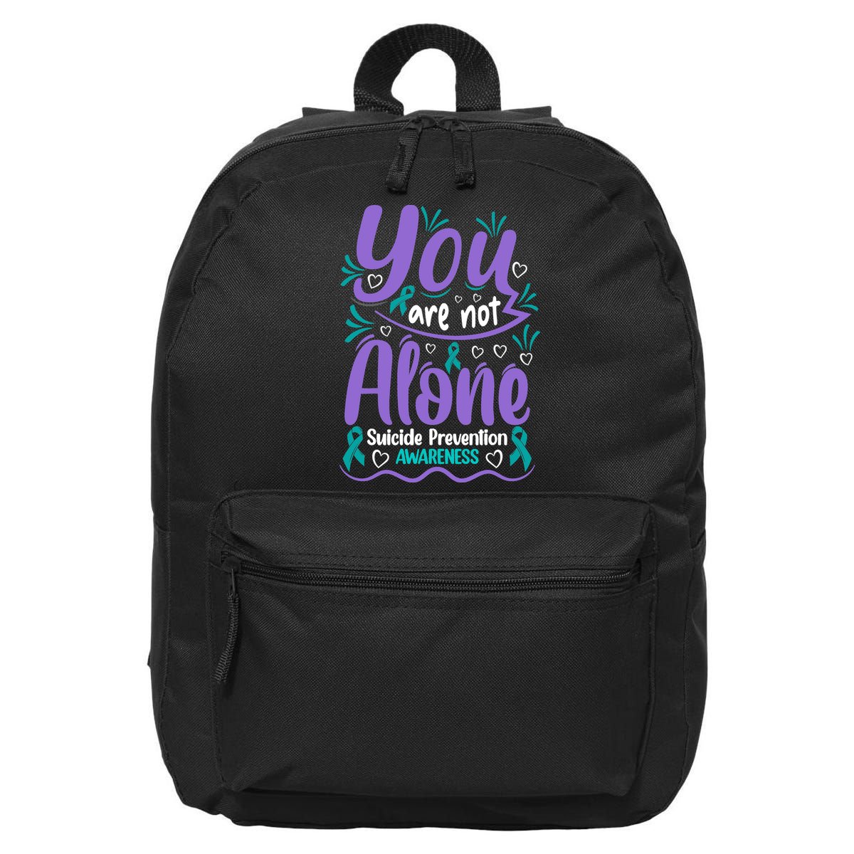 You Are Not Alone Suicide Prevention Awareness 16 in Basic Backpack