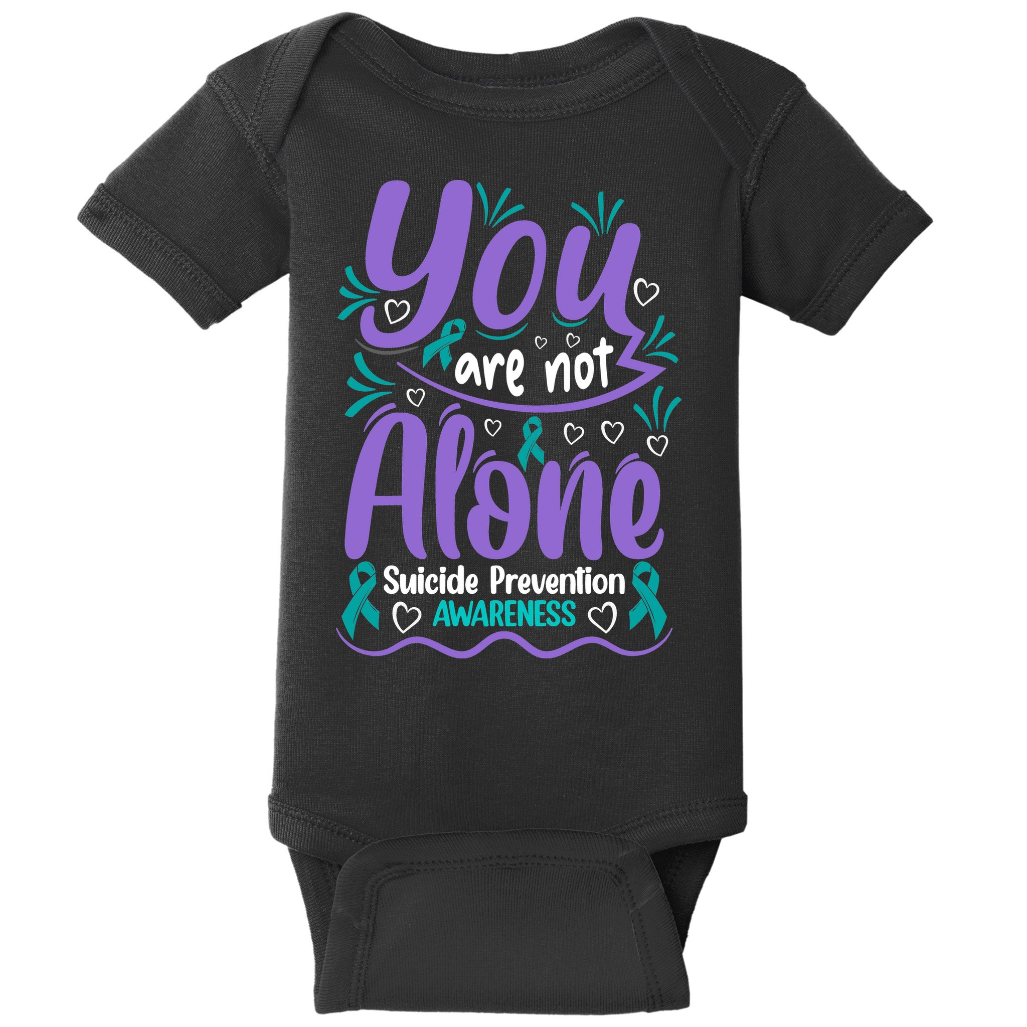 You Are Not Alone Suicide Prevention Awareness Baby Bodysuit