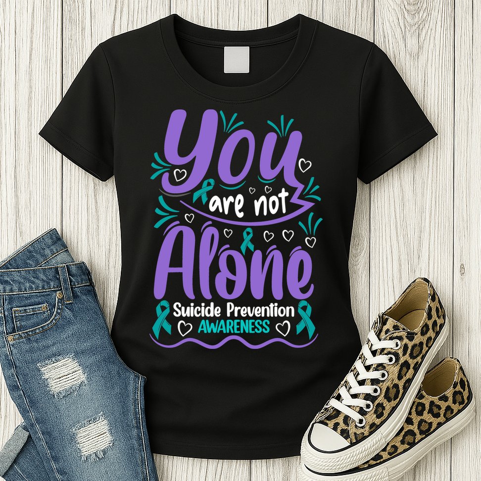 You Are Not Alone Suicide Prevention Awareness Womens T-Shirt