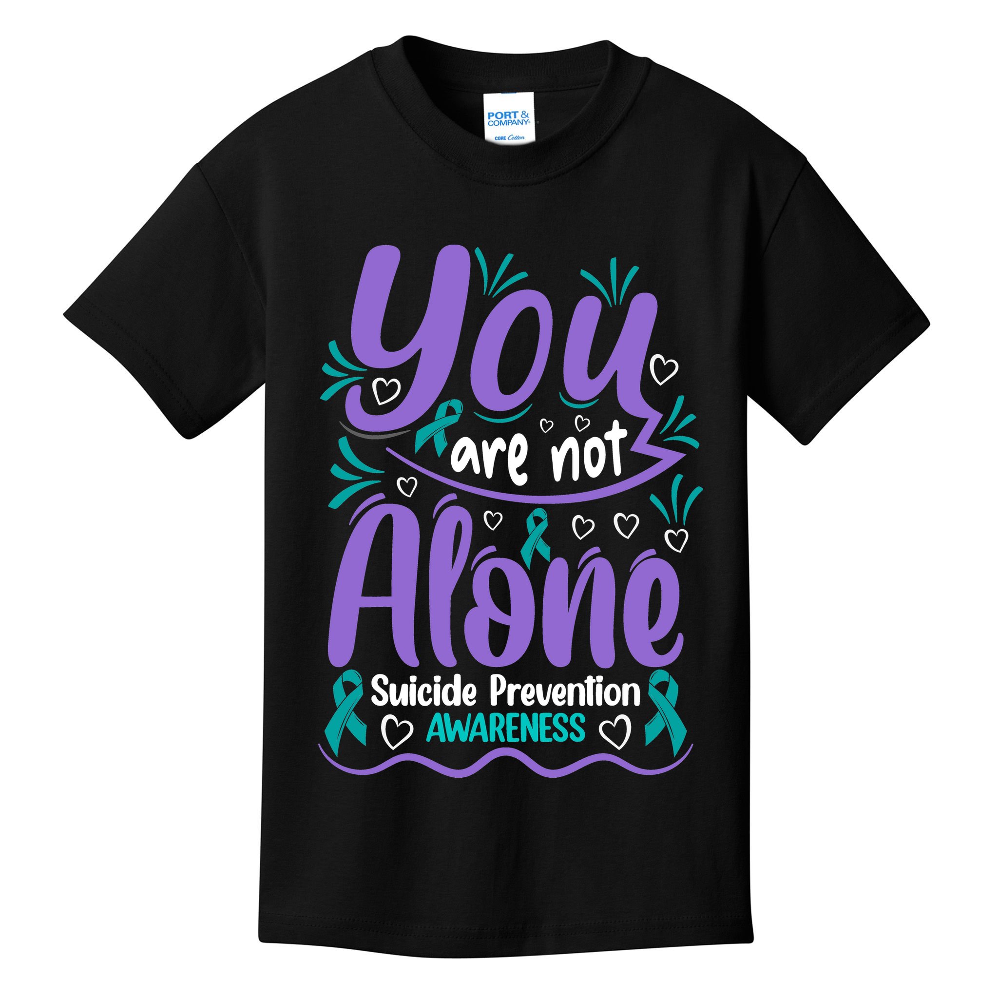 You Are Not Alone Suicide Prevention Awareness Kids T-Shirt