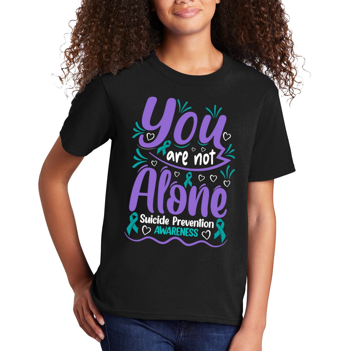 You Are Not Alone Suicide Prevention Awareness Kids T-Shirt