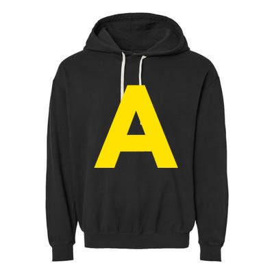 Yellow A On Red For Alvin Costume Halloween Fancy Dress Garment-Dyed Fleece Hoodie