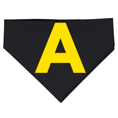 Yellow A On Red For Alvin Costume Halloween Fancy Dress USA-Made Doggie Bandana