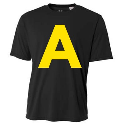 Yellow A On Red For Alvin Costume Halloween Fancy Dress Cooling Performance Crew T-Shirt