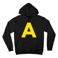 Yellow A On Red For Alvin Costume Halloween Fancy Dress Hoodie