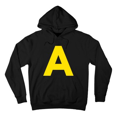 Yellow A On Red For Alvin Costume Halloween Fancy Dress Hoodie