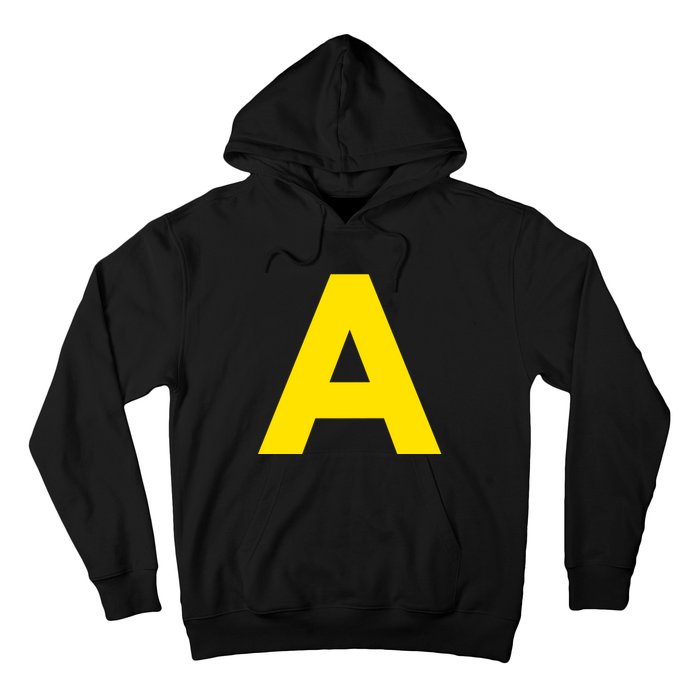 Yellow A On Red For Alvin Costume Halloween Fancy Dress Hoodie