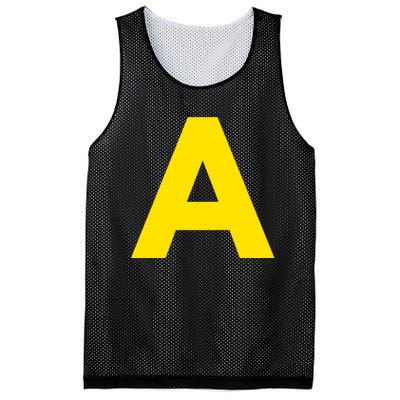 Yellow A On Red For Alvin Costume Halloween Fancy Dress Mesh Reversible Basketball Jersey Tank