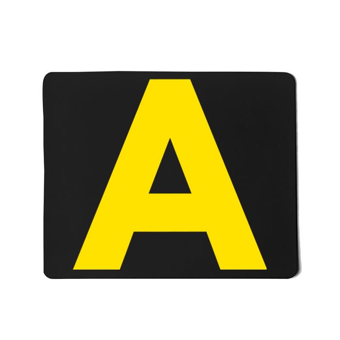 Yellow A On Red For Alvin Costume Halloween Fancy Dress Mousepad