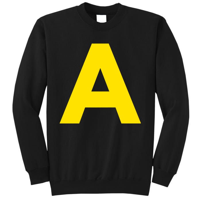 Yellow A On Red For Alvin Costume Halloween Fancy Dress Tall Sweatshirt