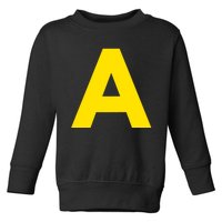 Yellow A On Red For Alvin Costume Halloween Fancy Dress Toddler Sweatshirt