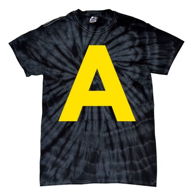 Yellow A On Red For Alvin Costume Halloween Fancy Dress Tie-Dye T-Shirt