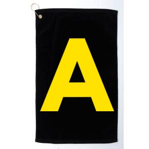 Yellow A On Red For Alvin Costume Halloween Fancy Dress Platinum Collection Golf Towel