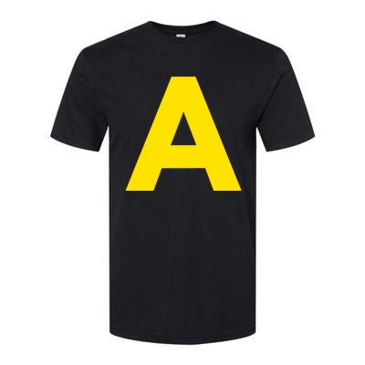 Yellow A On Red For Alvin Costume Halloween Fancy Dress Softstyle CVC T-Shirt