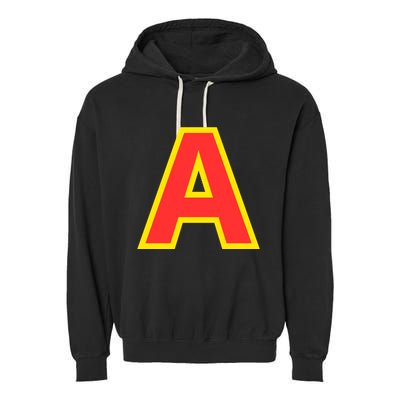 Yellow A On Red For Alvin Costume Halloween Fancy Dress Garment-Dyed Fleece Hoodie