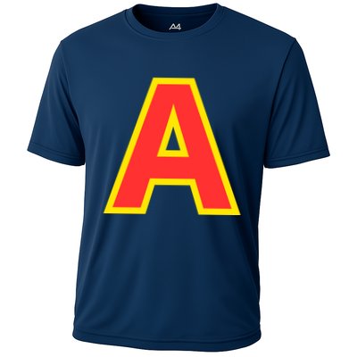 Yellow A On Red For Alvin Costume Halloween Fancy Dress Performance Shirt