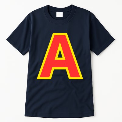 Yellow A On Red For Alvin Costume Halloween Fancy Dress Tall T-Shirt