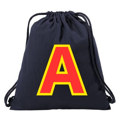 Yellow A On Red For Alvin Costume Halloween Fancy Dress Drawstring Bag