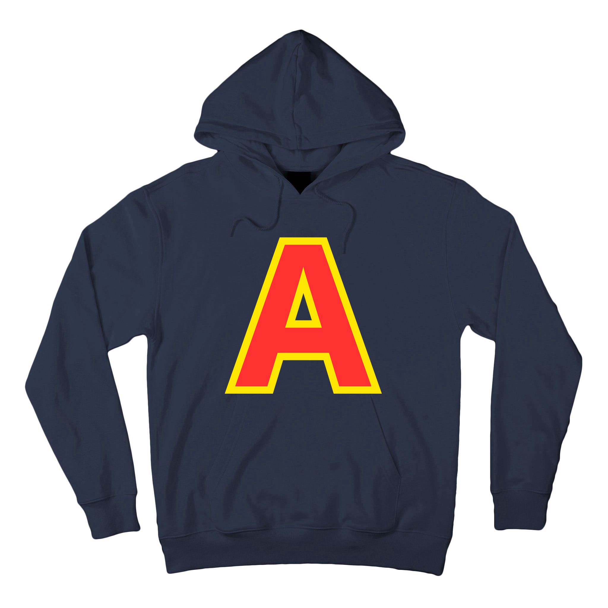 Yellow A On Red For Alvin Costume Halloween Fancy Dress Tall Hoodie