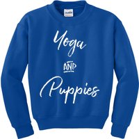 Yoga And Puppies Gift Namastay At Home With My Dog Lovers Great Gift Kids Sweatshirt