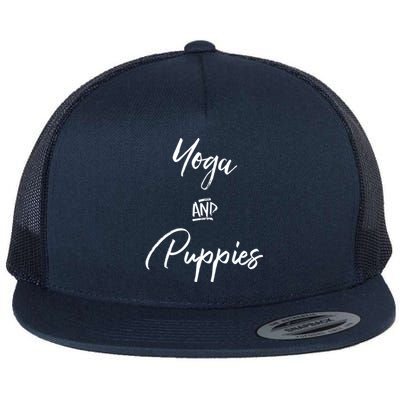 Yoga And Puppies Gift Namastay At Home With My Dog Lovers Great Gift Flat Bill Trucker Hat