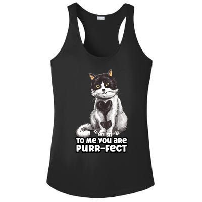 You Are Purrgiftfect Cat With Heart Drawing Valentines Day Gift Ladies PosiCharge Competitor Racerback Tank