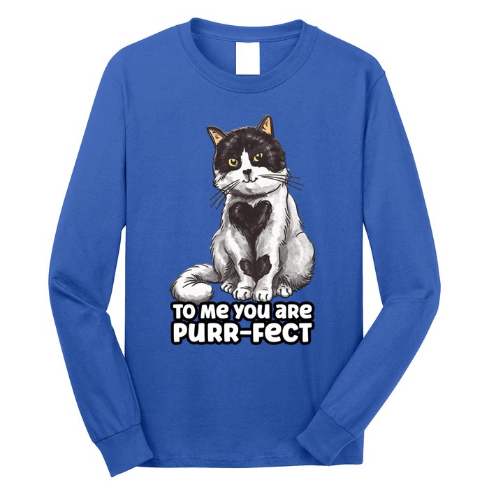 You Are Purrgiftfect Cat With Heart Drawing Valentines Day Gift Long Sleeve Shirt