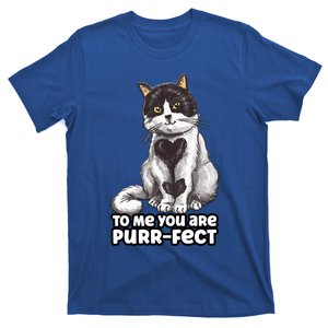 You Are Purrgiftfect Cat With Heart Drawing Valentines Day Gift T-Shirt