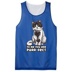 You Are Purrgiftfect Cat With Heart Drawing Valentines Day Gift Mesh Reversible Basketball Jersey Tank