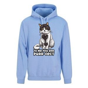 You Are Purrgiftfect Cat With Heart Drawing Valentines Day Gift Unisex Surf Hoodie