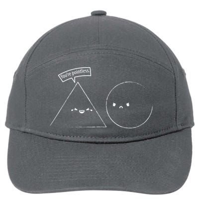 You Are Pointless Sarcasm Novelty Merch Math Funny Math 7-Panel Snapback Hat