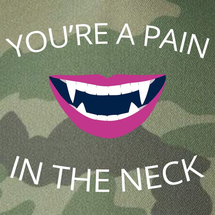 You're A Pain In The Neck Funny Vampire Legacy Tie Dye Trucker Hat
