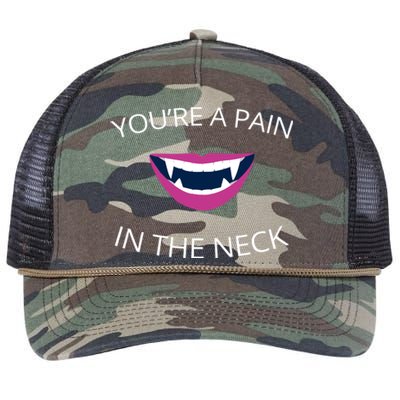 You're A Pain In The Neck Funny Vampire Retro Rope Trucker Hat Cap