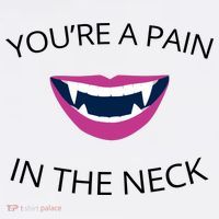 You're A Pain In The Neck Funny Vampire Short Acrylic Beanie