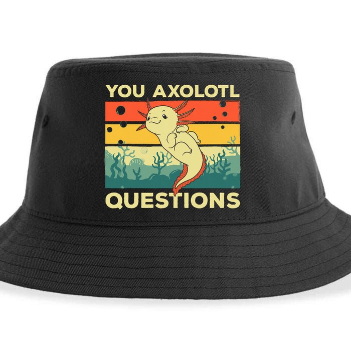 You Axolotl Questions Art For Axolotl Lover Sustainable Bucket Hat