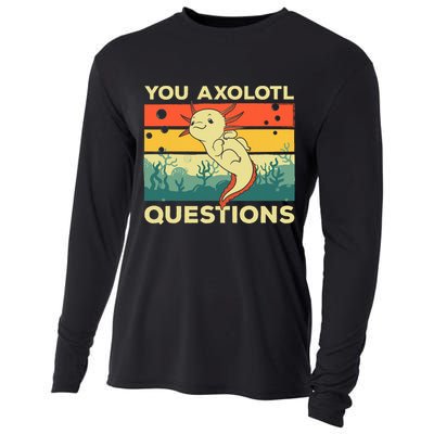 You Axolotl Questions Art For Axolotl Lover Cooling Performance Long Sleeve Crew