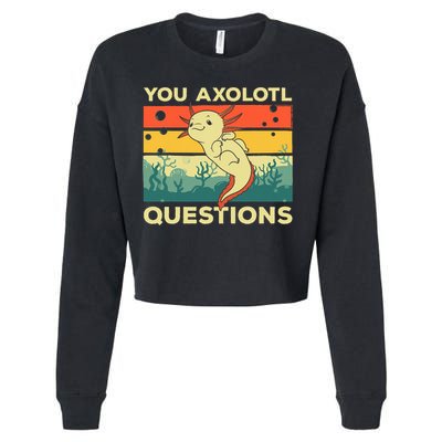 You Axolotl Questions Art For Axolotl Lover Cropped Pullover Crew