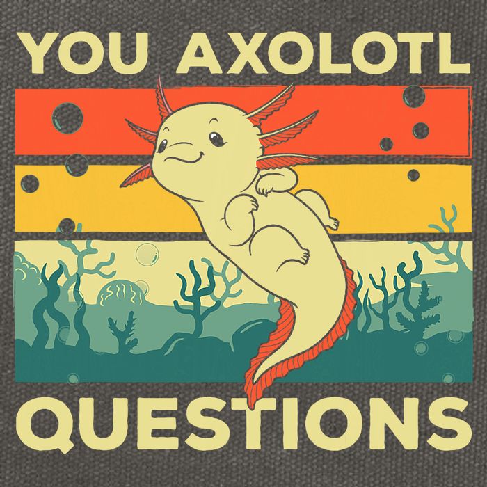You Axolotl Questions Art For Axolotl Lover Cotton Canvas Backpack