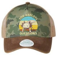 You Axolotl Questions Retro Funny Reptile Legacy Tie Dye Trucker Hat