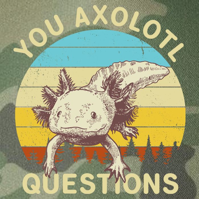 You Axolotl Questions Retro Funny Reptile Legacy Tie Dye Trucker Hat
