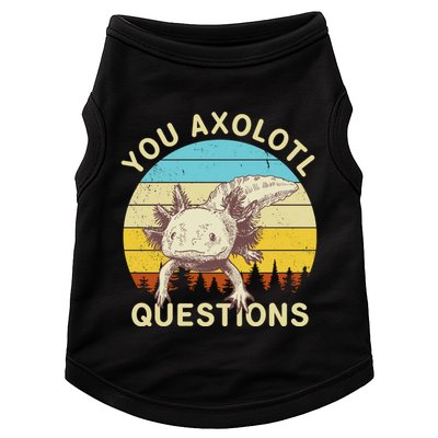 You Axolotl Questions Retro Funny Reptile Doggie Tank