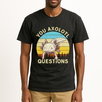 You Axolotl Questions Retro Funny Reptile Tall T-Shirt